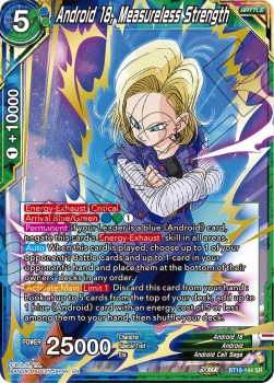 Android 18, Measureless Strength (V.1 - Super Rare) - Dawn of the Z-Legends