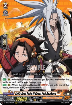Let's Just Take It Easy, Yoh Asakura [D Format] (V.1 - Triple Rare) - SHAMAN KING