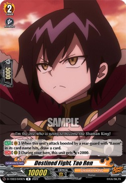 Destined Fight, Tao Ren [D Format] (V.1 - Rare) - SHAMAN KING
