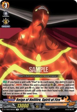 Reign of Hellfire, Spirit of Fire [D Format] (V.1 - Rare) - SHAMAN KING