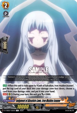 Judgment of Absolute Laws, Iron Maiden Jeanne [D Format] (V.1 - Common) - SHAMAN KING