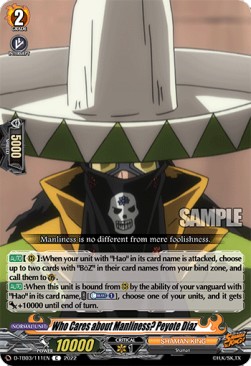 Who Cares about Manliness? Peyote Diaz [D Format] (V.1 - Common) - SHAMAN KING