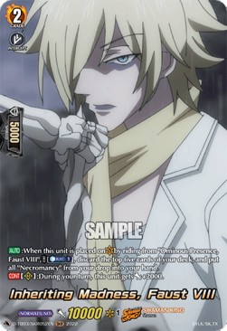 Inheriting Madness, Faust VIII [D Format] (V.2 - Feature Rare) - SHAMAN KING
