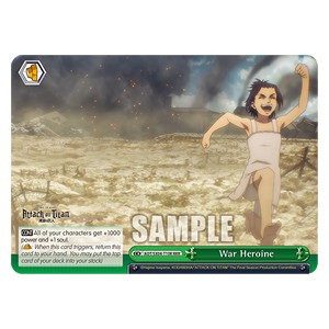 War Heroine (V.2 - Triple Rare) - Attack On Titan: Final Season