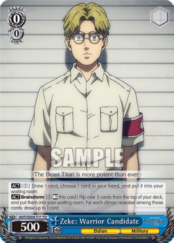 Zeke: Warrior Candidate - Attack On Titan: Final Season