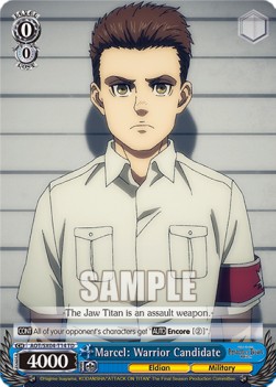 Marcel: Warrior Candidate - Attack On Titan: Final Season
