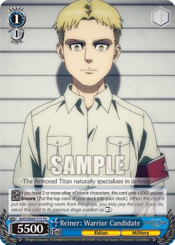 Reiner: Warrior Candidate - Attack On Titan: Final Season