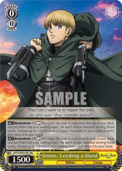 Armin: Lending a Hand (V.1 - Double Rare) - Attack On Titan: Final Season