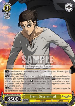 Eren: Determined (V.1 - Double Rare) - Attack On Titan: Final Season