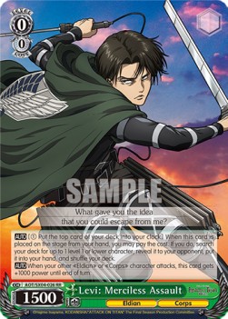 Levi: Merciless Assault (V.1 - Double Rare) - Attack On Titan: Final Season