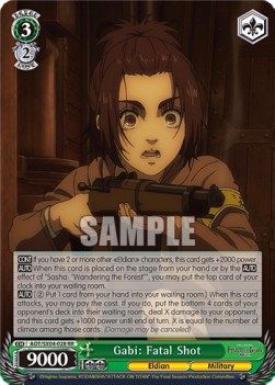 Gabi: Fatal Shot (V.1 - Double Rare) - Attack On Titan: Final Season