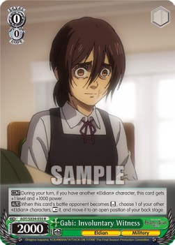 Gabi: Involuntary Witness (V.1 - Rare) - Attack On Titan: Final Season