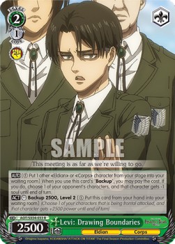 Levi: Drawing Boundaries (V.1 - Rare) - Attack On Titan: Final Season