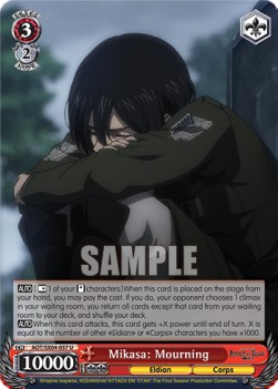Mikasa: Mourning - Attack On Titan: Final Season