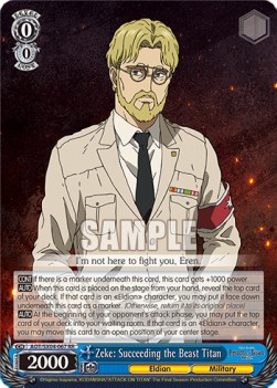 Zeke: Succeeding the Beast Titan (V.1 - Double Rare) - Attack On Titan: Final Season