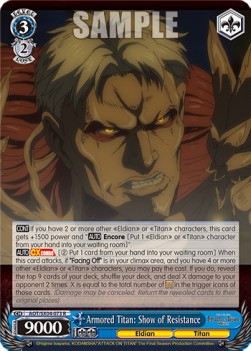 Armored Titan: Show of Resistance (V.1 - Rare) - Attack On Titan: Final Season