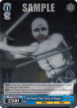 War Hammer Titan: Variety of Weapons - Attack On Titan: Final Season