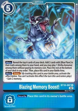 Blazing Memory Boost! (BT10-097) - Xros Encounter