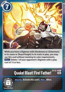 Quake! Blast! Fire! Father! (ST12-16) - Starter Deck: Jesmon