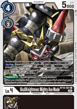SkullKnightmon: Mighty Axe Mode (BT10-061) - Xros Encounter