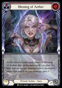 Blessing of Aether (Red) (Extended Art Rainbow Foil) - LGS Promos