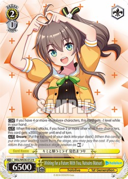Wishing for a Future With You, Natsuiro Matsuri (V.1 - Rare) - Hololive production Premium Booster