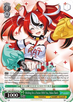 Wishing for a Future With You, Hakos Baelz (V.1 - Rare) - Hololive production Premium Booster