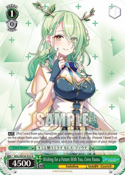 Wishing for a Future With You, Ceres Fauna (V.1 - Rare) - Hololive production Premium Booster