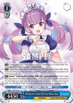 Wishing for a Future With You, Minato Aqua (V.1 - Rare) - Hololive production Premium Booster