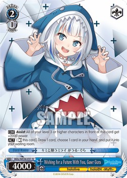 Wishing for a Future With You, Gawr Gura (V.1 - Rare) - Hololive production Premium Booster