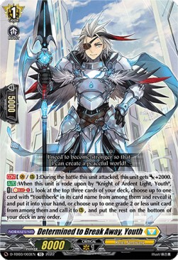 Determined to Break Away, Youth [D Format] (V.1 - Common) - Trial Deck: Raika Koshiba