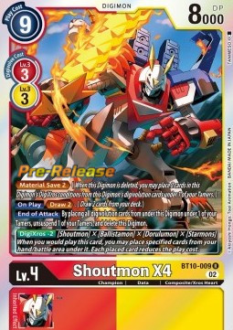 Shoutmon X4 (BT10-009) - Promos: Xros Encounter