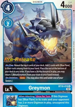 Greymon (BT10-019) - Promos: Xros Encounter