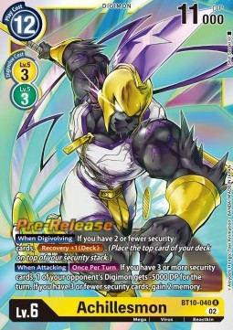 Achillesmon (BT10-040) - Promos: Xros Encounter