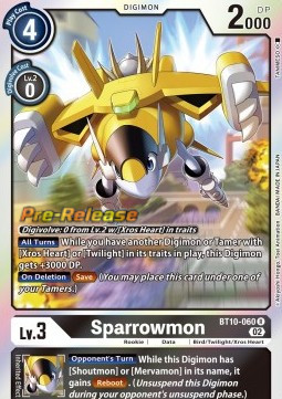 Sparrowmon (BT10-060) - Promos: Xros Encounter