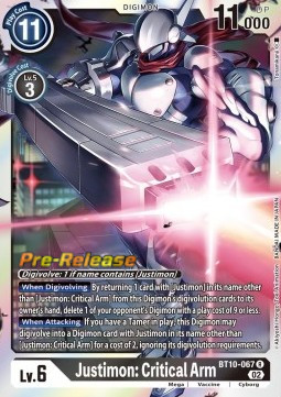 Justimon: Critical Arm (BT10-067) - Promos: Xros Encounter