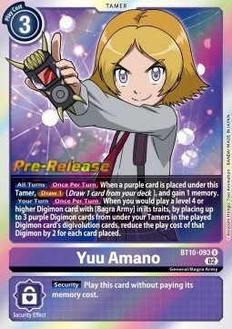 Yuu Amano (BT10-093) (V.1) - Promos: Xros Encounter