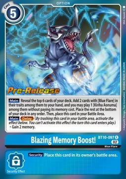 Blazing Memory Boost! (BT10-097) (V.1) - Promos: Xros Encounter