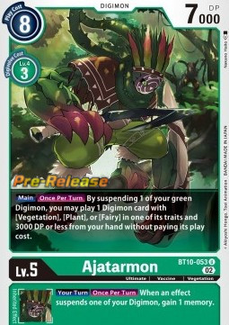 Ajatarmon (BT10-053) - Promos: Xros Encounter