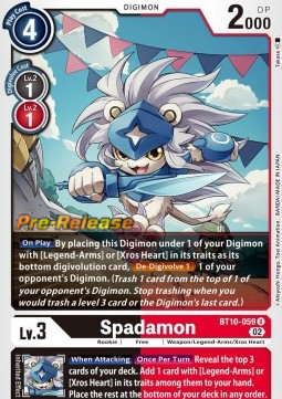 Spadamon (BT10-059) - Promos: Xros Encounter