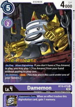 Damemon (BT10-075) - Promos: Xros Encounter