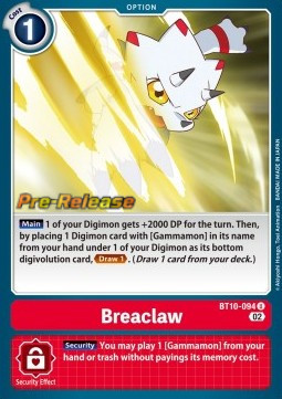 Breaclaw (BT10-094) - Promos: Xros Encounter