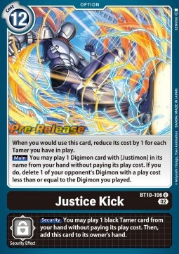 Justice Kick (BT10-106) - Promos: Xros Encounter