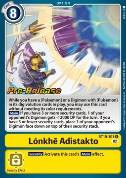 Lónkhē Adistakto (BT10-101) - Promos: Xros Encounter