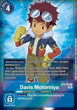 Davis Motomiya (BT3-093) - Promos: Starter Deck