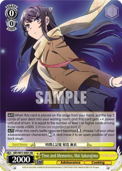 Time and Memories, Mai Sakurajima (V.1 - Double Rare) - Rascal Does Not Dream of a Dreaming Girl