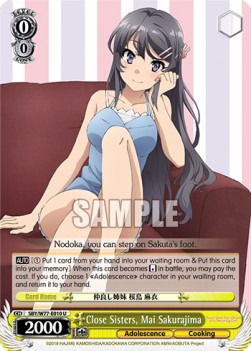 Close Sisters, Mai Sakurajima - Rascal Does Not Dream of a Dreaming Girl
