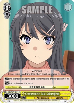 Compromise, Mai Sakurajima - Rascal Does Not Dream of a Dreaming Girl