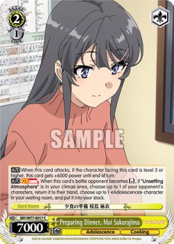 Preparing Dinner, Mai Sakurajima - Rascal Does Not Dream of a Dreaming Girl