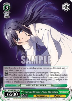 Time and Memories, Shoko Makinohara (V.1 - Double Rare) - Rascal Does Not Dream of a Dreaming Girl